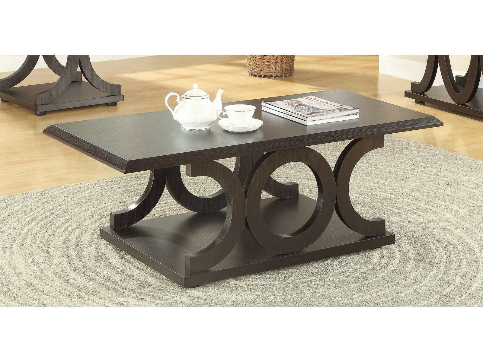 Roxie Cappuccino Coffee Table - Ornate Home