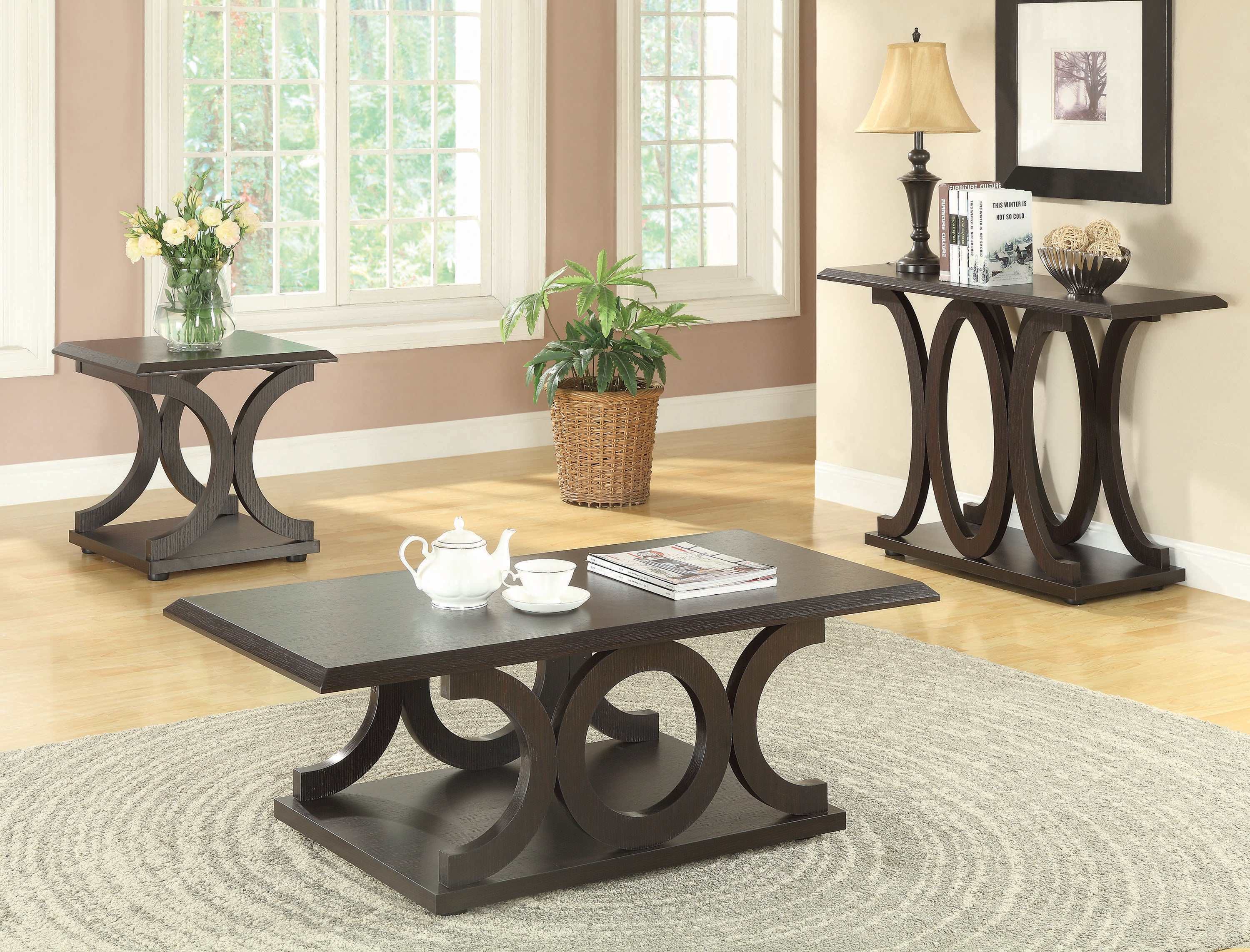 Roxie Cappuccino Sofa Table - Ornate Home