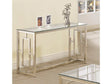 Fariha Nickel Glass Top Sofa Table - Ornate Home