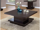 Nakita Cappuccino Pedestal Square Coffee Table - Ornate Home