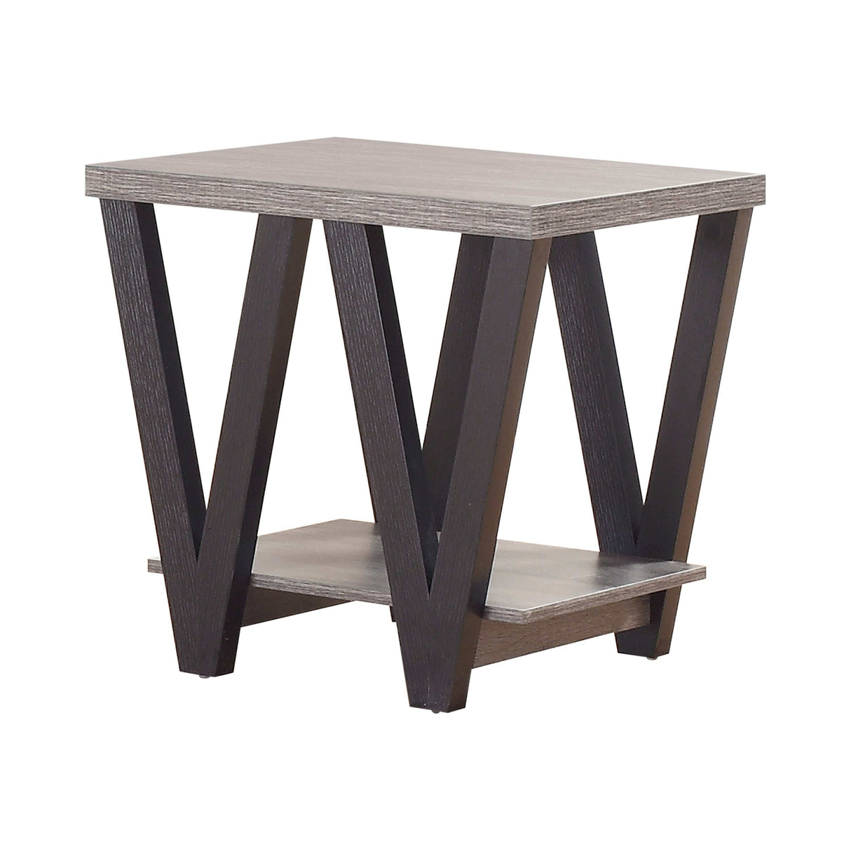 Higgins Black & Antique Grey End Table - Ornate Home