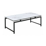 Spike White & Dark Gunmetal 3pc Coffee Table Set - Ornate Home