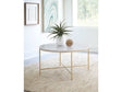 Kendorn White & Gold Round Coffee Table - Ornate Home