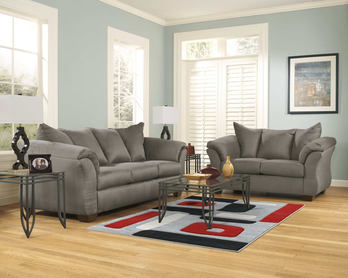 Darcy Stationary Sofa & Loveseat 2pc Living Room Set - Ornate Home