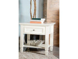 Mikaela Buttermilk End Table w/ Lower Shelf - Ornate Home