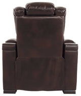 Warnerton Chocolate Power Recliner - Ornate Home