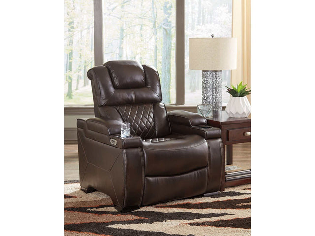 Warnerton Chocolate Power Recliner - Ornate Home