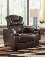 Warnerton Chocolate 3pc Power Reclining Living Room Set - Ornate Home