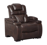 Warnerton Chocolate 3pc Power Reclining Living Room Set - Ornate Home