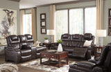 Warnerton Chocolate 3pc Power Reclining Living Room Set - Ornate Home