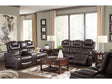 Warnerton Chocolate 3pc Power Reclining Living Room Set - Ornate Home