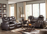 Warnerton Chocolate Power Reclining Sofa & Loveseat / 2pc - Ornate Home