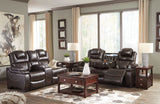 Warnerton Chocolate Power Reclining Sofa & Loveseat / 2pc - Ornate Home