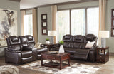 Warnerton Chocolate Power Reclining Sofa & Loveseat / 2pc - Ornate Home