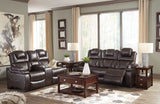 Warnerton Chocolate Power Reclining Sofa & Loveseat / 2pc - Ornate Home