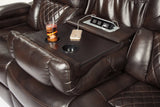 Warnerton Chocolate Power Reclining Sofa & Loveseat / 2pc - Ornate Home