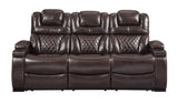 Warnerton Chocolate Power Reclining Sofa - Ornate Home