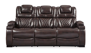 Warnerton chocolate power reclining sofa sale