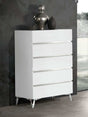 Angela White Italian Modern Bedroom Set Units - Ornate Home