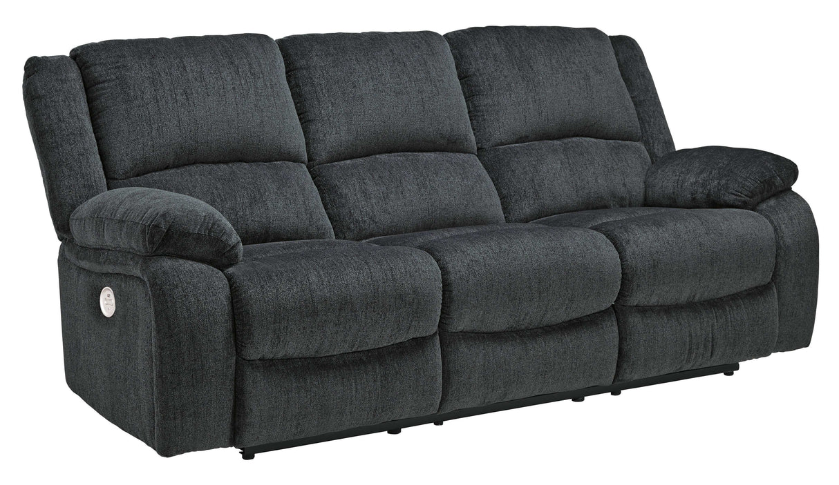 Draycoll Slate Power Reclining Sofa - Ornate Home