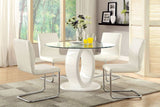 Lodia White & Chrome Dining Chair (Set of 2) - Ornate Home