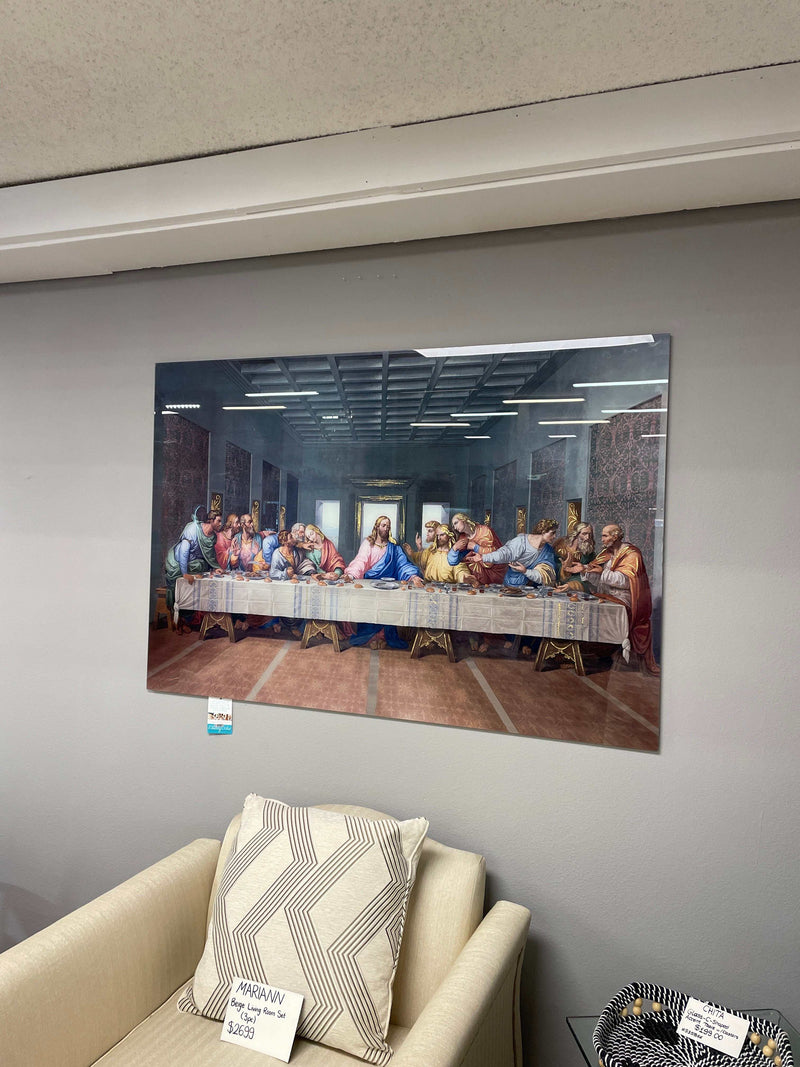 Last Supper Tempered Glass w / Foil Wall Art - Ornate Home