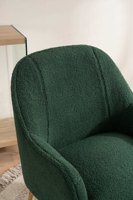 Volta Soft Antique Green Teddy Accent Chair - Ornate Home