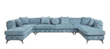 Atronia Deep Green "U" Shaped Sectional Sofa - Ornate Home