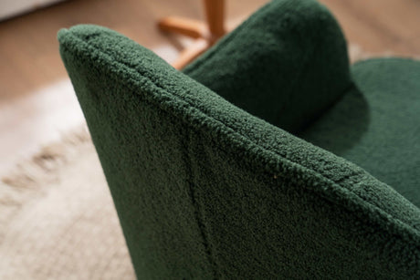 Volta Soft Antique Green Teddy Accent Chair - Ornate Home