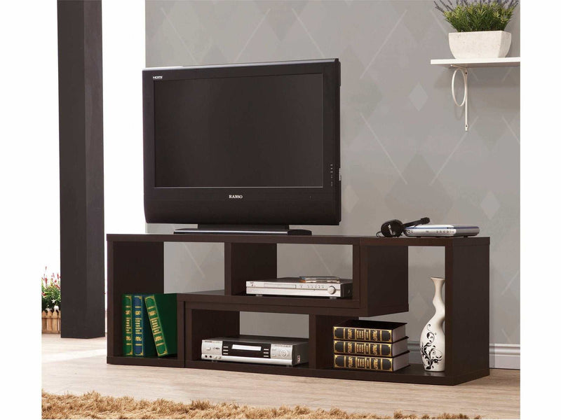 Velma - Cappuccino - Convertible TV Console & Bookcase - Ornate Home