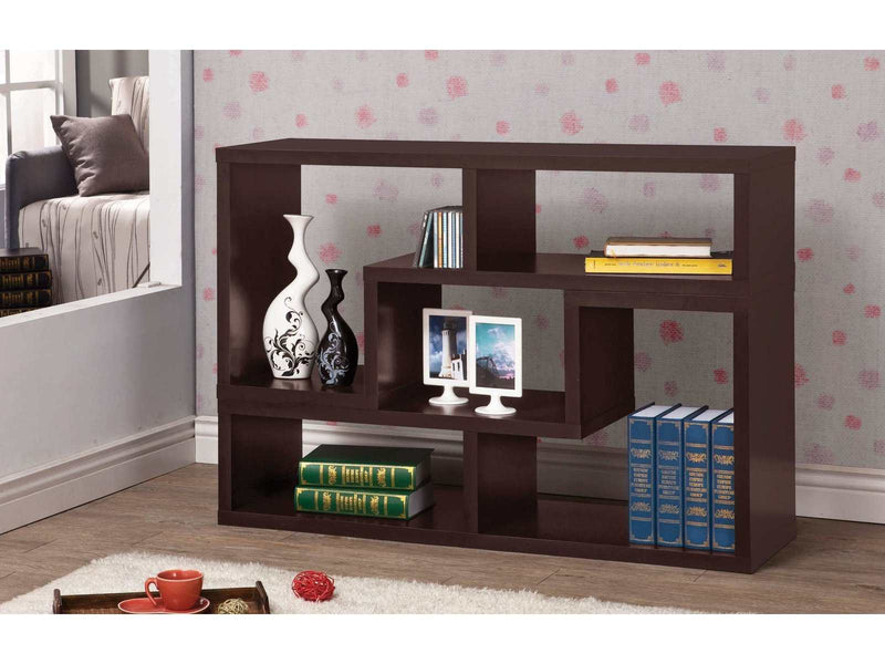 Velma - Cappuccino - Convertible TV Console & Bookcase - Ornate Home