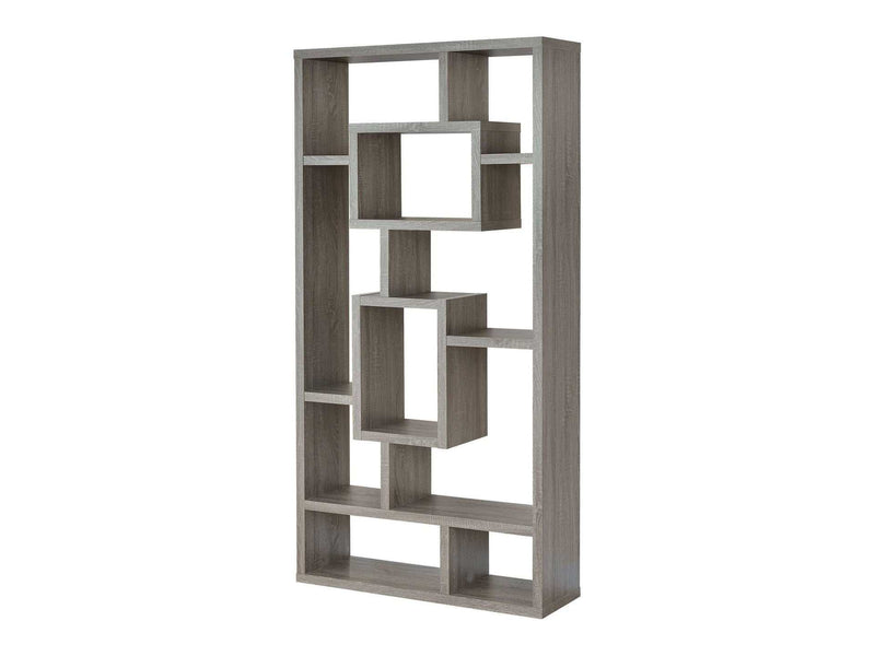 Howie - Weathered Grey - 10 Shelf Bookcase - Ornate Home