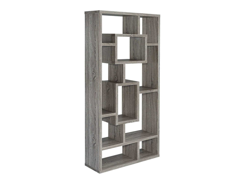 Howie - Weathered Grey - 10 Shelf Bookcase - Ornate Home