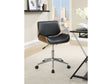 Lukas Black & Chrome Office Chair - Ornate Home