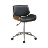 Lukas Black & Chrome Office Chair - Ornate Home