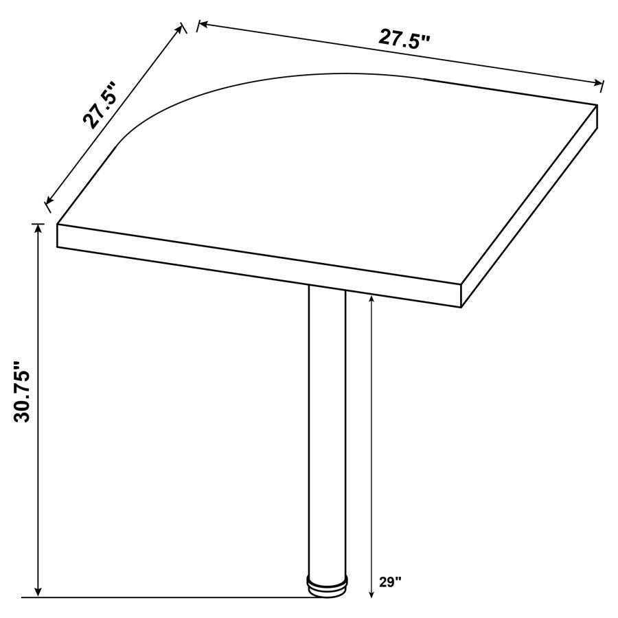 Skylar Cappuccino Square Corner Table - Ornate Home