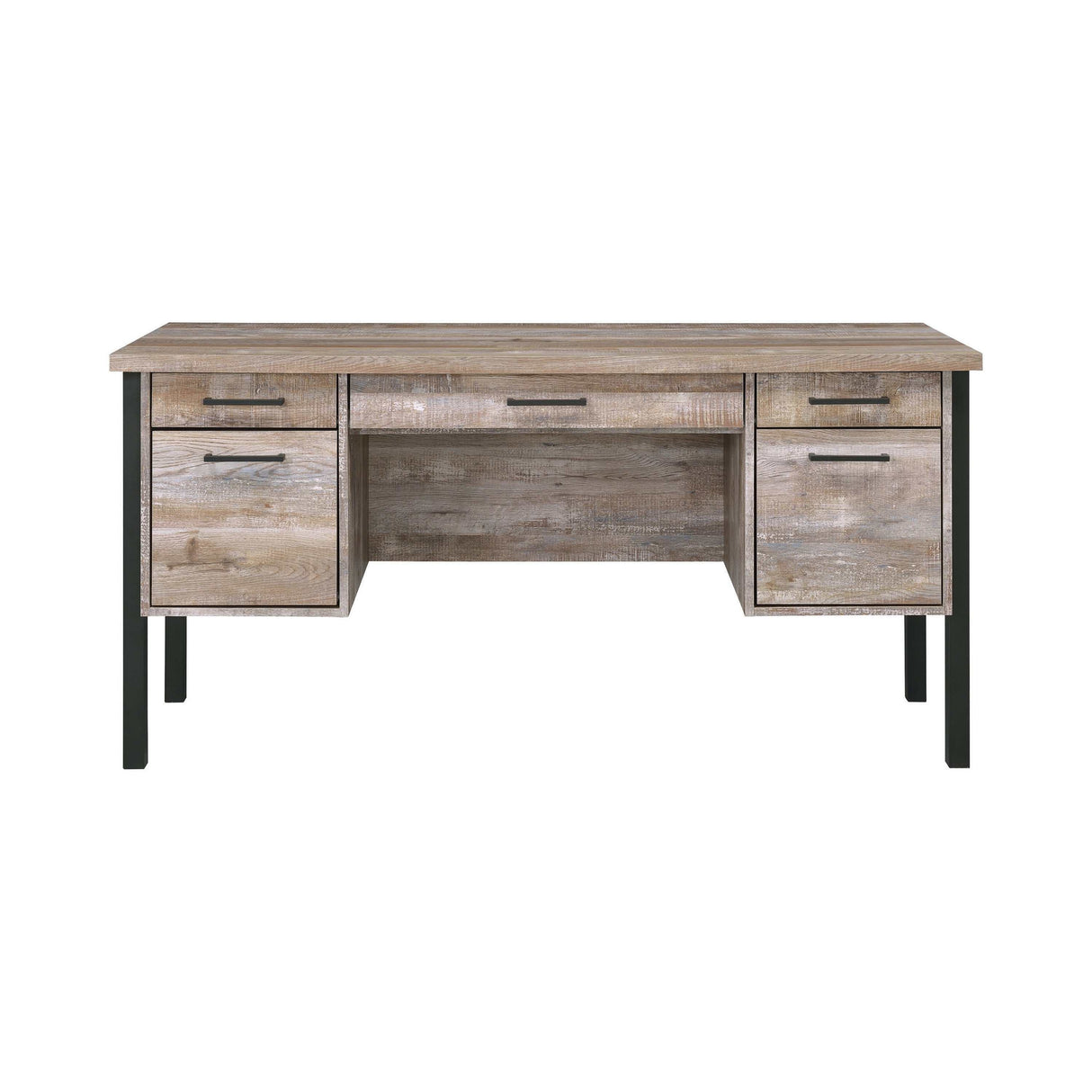 Samson Weathered Oak Office Desk - Ornate Home