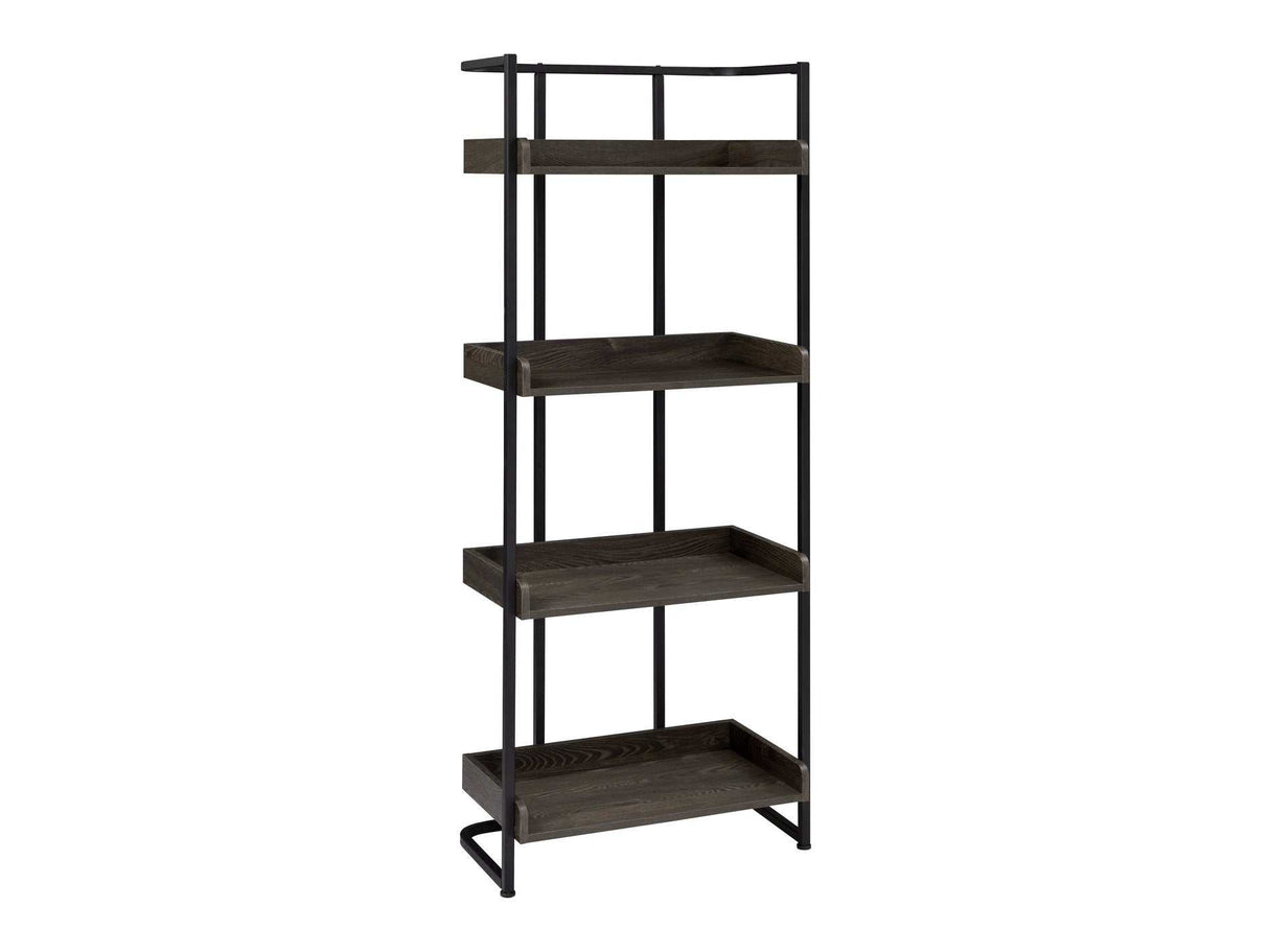 Ember Dark Oak And Sandy Black Bookcase - Ornate Home