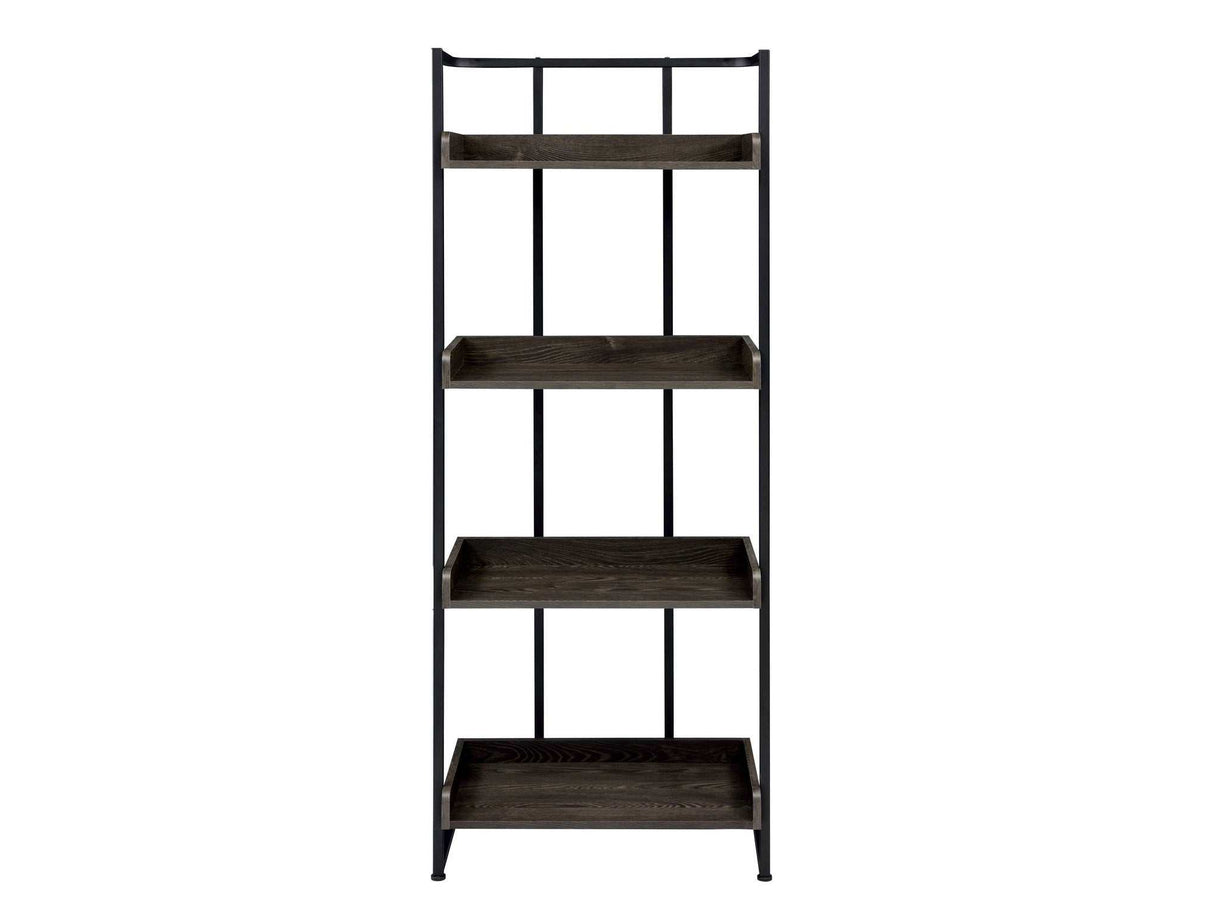 Ember Dark Oak And Sandy Black Bookcase - Ornate Home