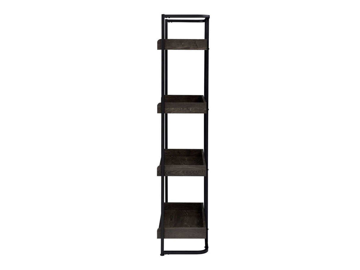 Ember Dark Oak And Sandy Black Bookcase - Ornate Home