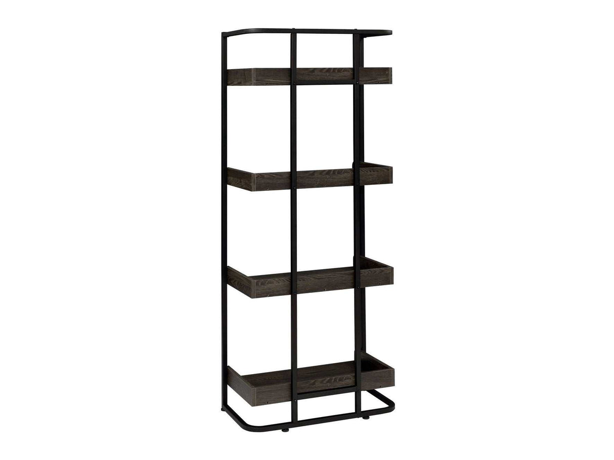 Ember Dark Oak And Sandy Black Bookcase - Ornate Home