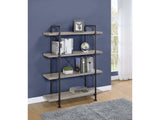 Delray Grey Driftwood & Black Bookcase - Ornate Home