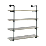 Elmcrest Black & Grey Driftwood 40" Wall Shelf - Ornate Home