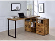 Hertford Antique Nutmeg LShape Office Desk w/ Storage - Ornate Home