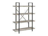 Cole Grey Driftwood & Gunmetal Bookcase - Ornate Home