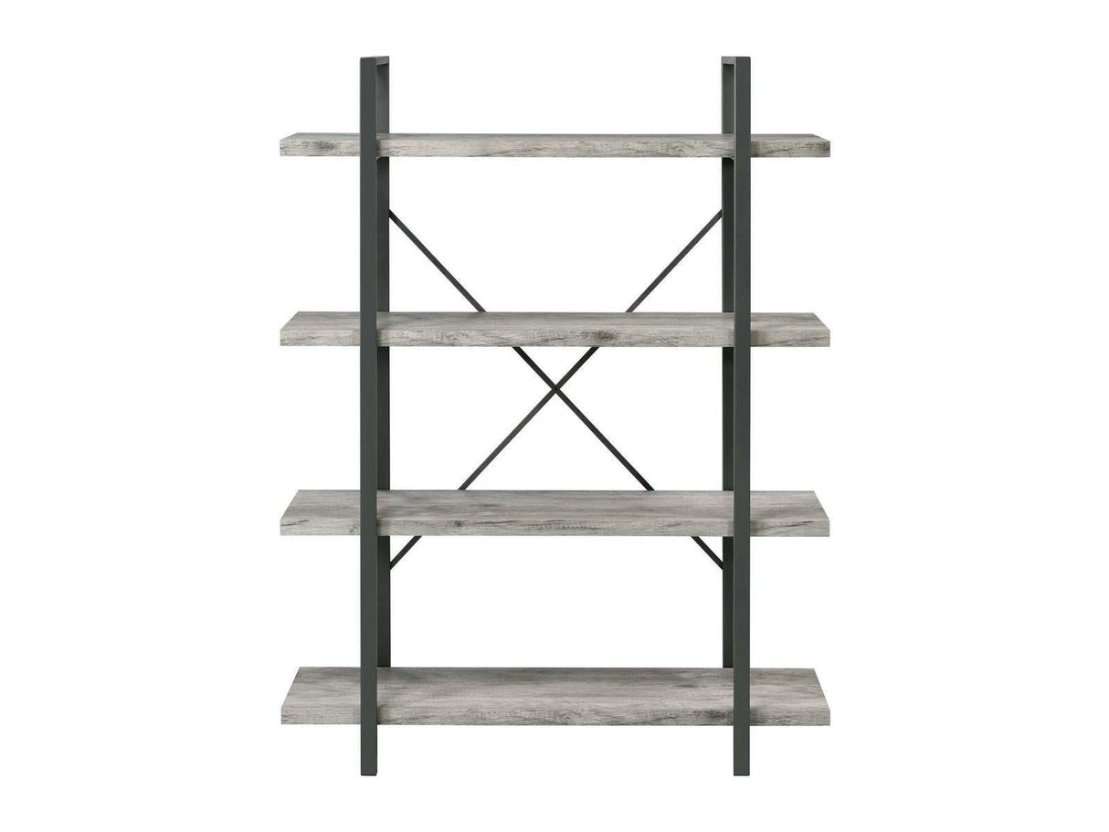 Cole Grey Driftwood & Gunmetal Bookcase - Ornate Home