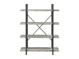 Cole Grey Driftwood & Gunmetal Bookcase - Ornate Home