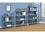 Cole Grey Driftwood & Gunmetal Bookcase - Ornate Home