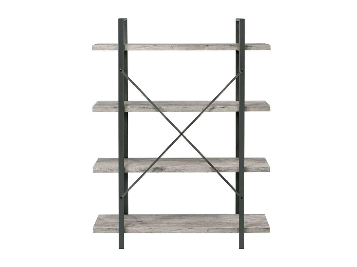 Cole Grey Driftwood & Gunmetal Bookcase - Ornate Home