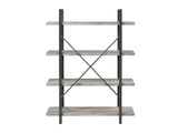 Cole Grey Driftwood & Gunmetal Bookcase - Ornate Home